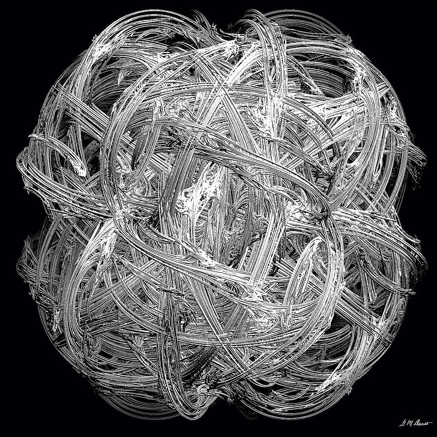 Black And White Digital Art - Network by Michael Durst
