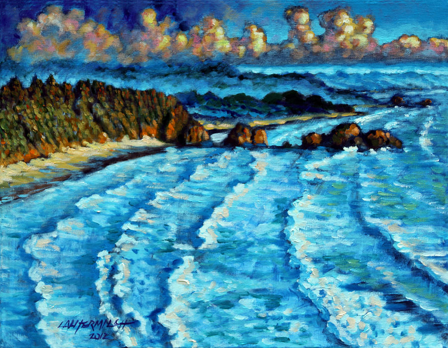 Never Ending Waves Painting by John Lautermilch