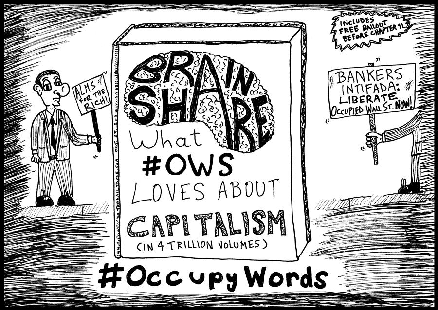 New Book Title Brain Share What Ows Loves About Capitalism Drawing by