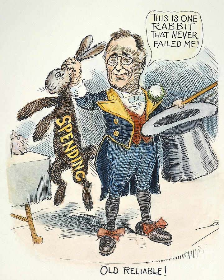 New Deal Cartoon, 1938 Photograph by Granger