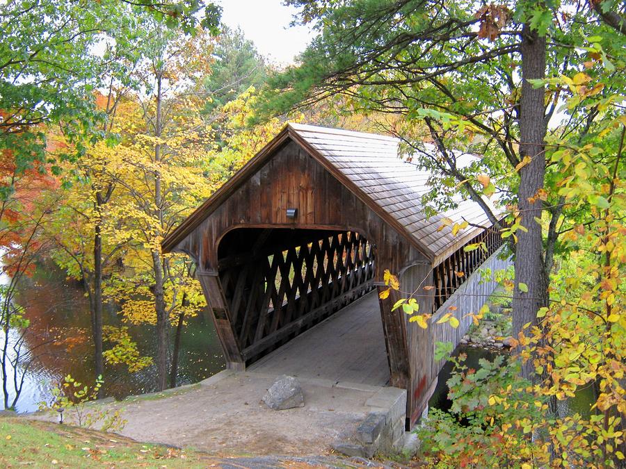 New England College Covered Bridge Photograph by Wayne Toutaint