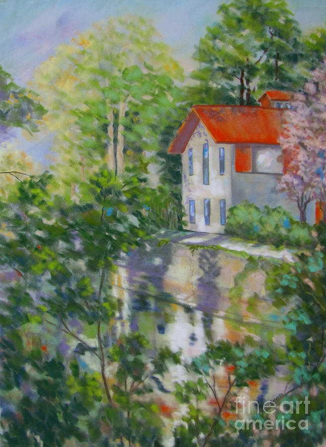 New Hope PA Painting by Vicki Brevell