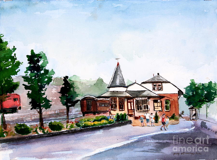 New Hope Train Station Painting by Peg Ott Mcguckin - Fine Art America