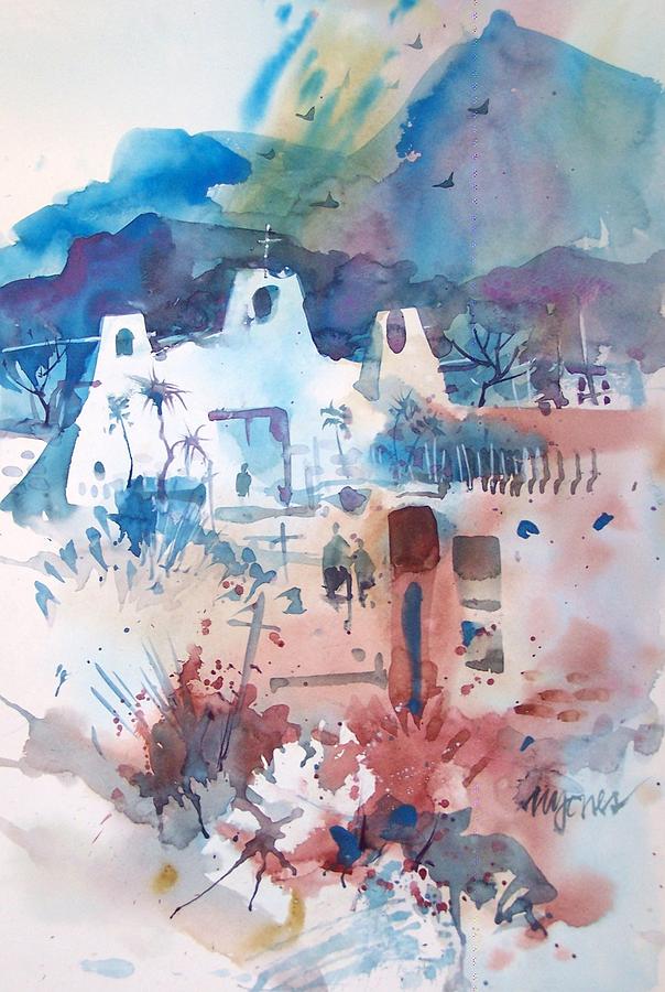New Mexico Mission Painting by Micheal Jones