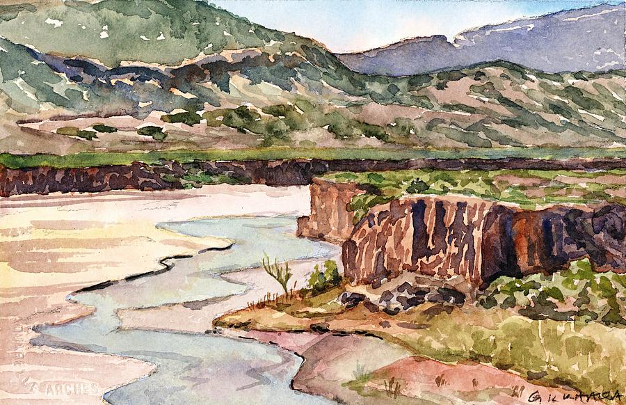 New Mexico Riverbed Painting by Gurukirn Khalsa