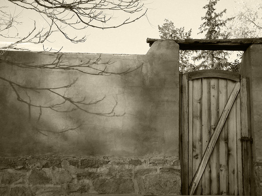 New Mexico Series - Doorway II Black and White Photograph by Kathleen Grace