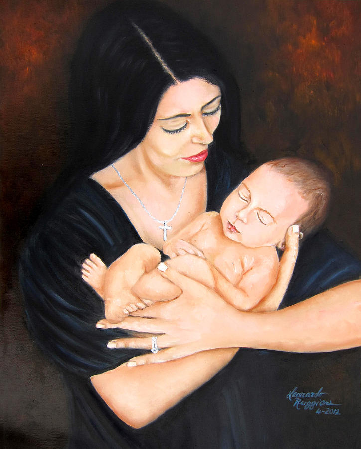 New Moms Little Prince Painting by Leonardo Ruggieri