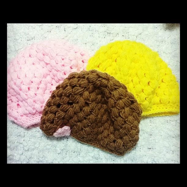 New Puff Stitch Crocheted Beanies Made Photograph by Tanya Pillay