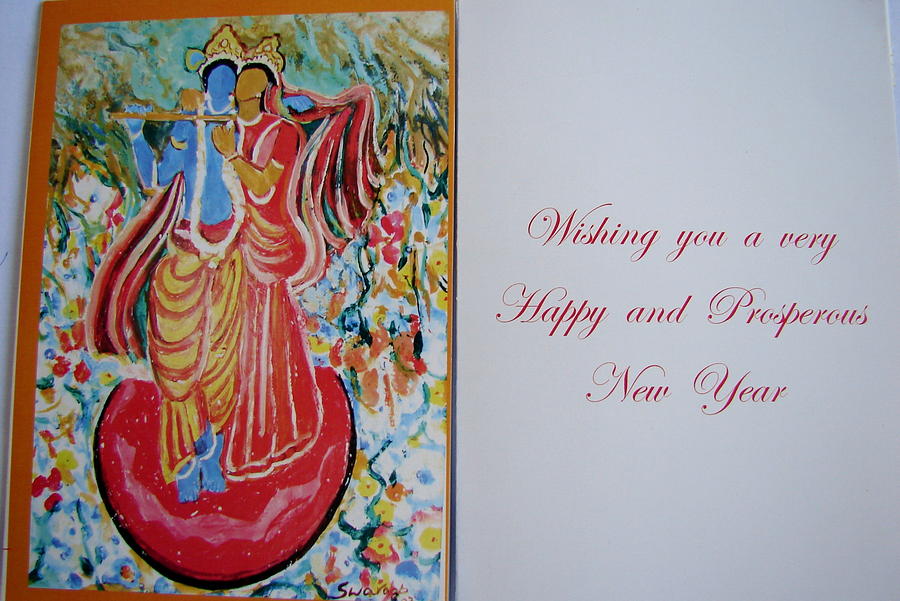 New Year Greetings Painting by Anand Swaroop Manchiraju