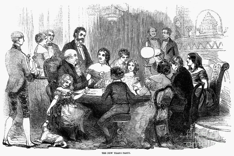 New Years Party, 1857 Photograph by Granger