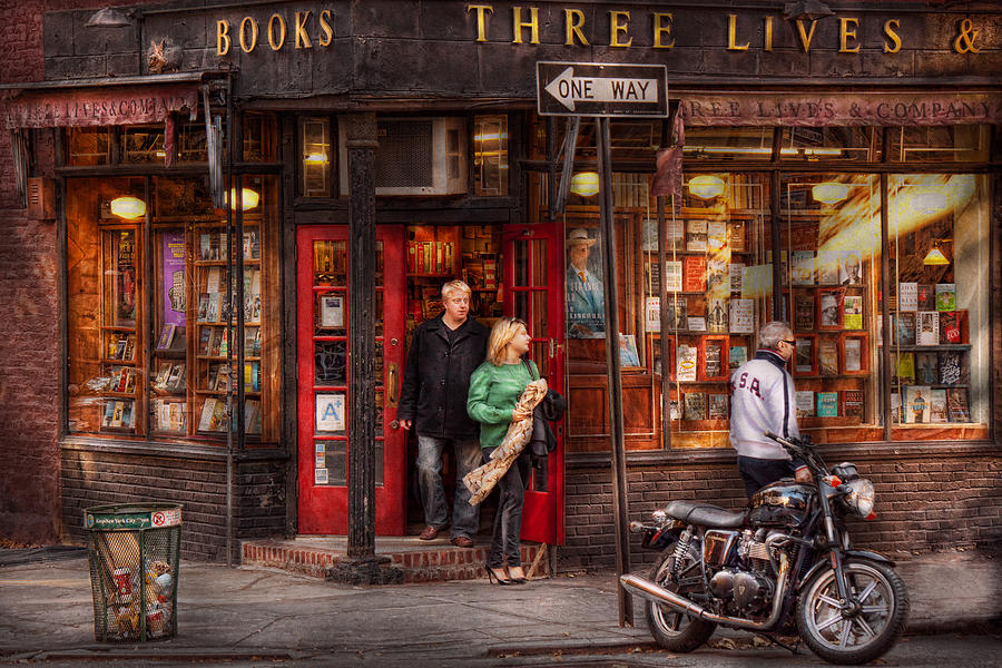 New York - Store - Greenwich Village - Three Lives Books  Photograph by Mike Savad