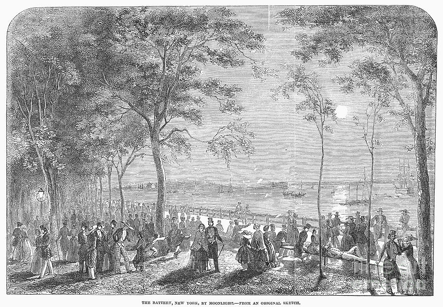 New York: Battery, 1849 Photograph by Granger