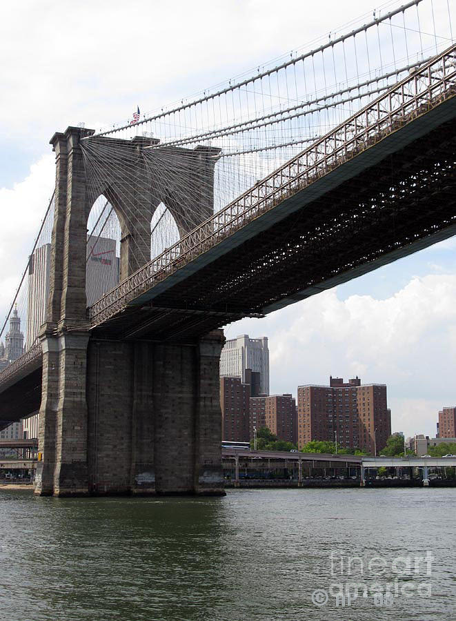 Brooklyn Bridge Photograph - New York Bridges 1- Brooklyn Bridge by Ausra Huntington nee Paulauskaite