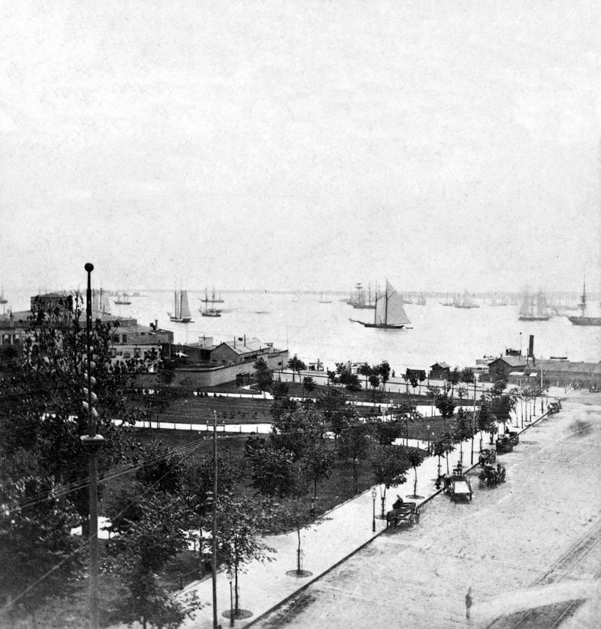New York City - Castle Garden and New York Bay   c 1900 Photograph by International  Images
