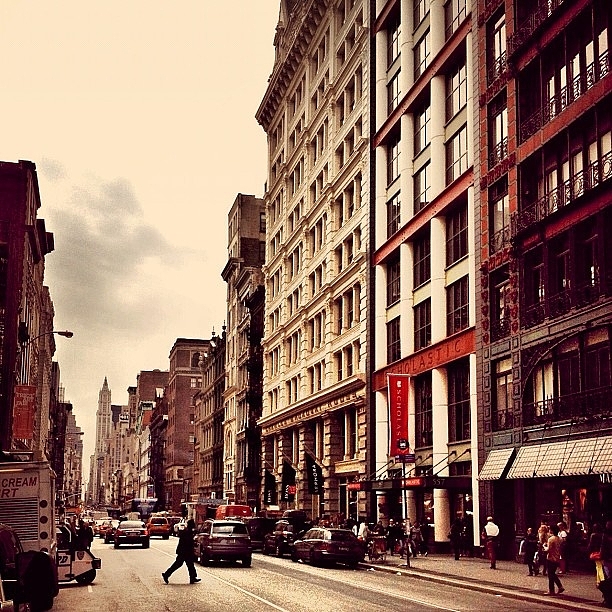 New York City Photograph - New York City - Cloudy Day on Broadway by Vivienne Gucwa