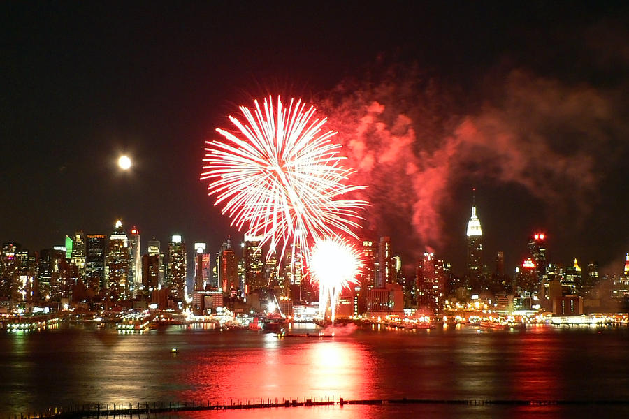 New York City Fireworks Photograph by Artistic Photos Fine Art America