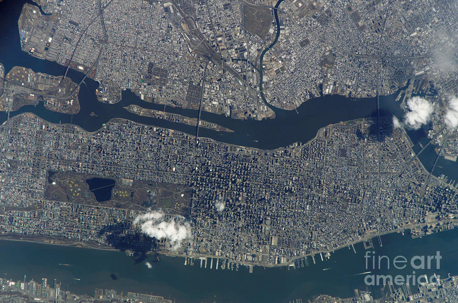 New York City From Space Photograph by NASA/Science Source