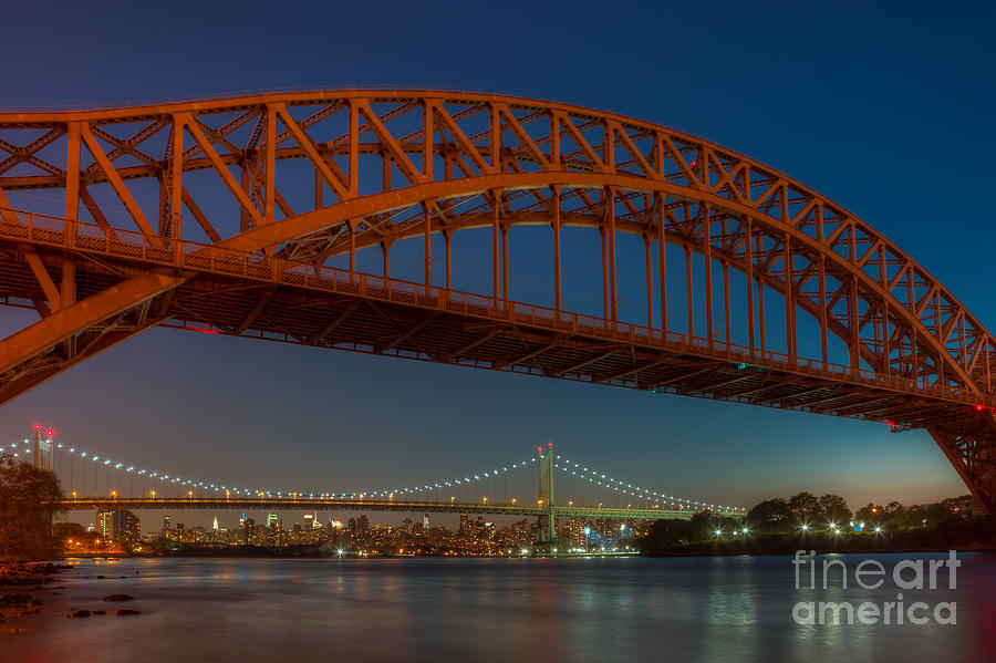 New York City Hell Gate Bridges I Photograph by Clarence Holmes