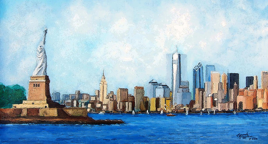 New York City Rebirth 2 Painting by Leonardo Ruggieri