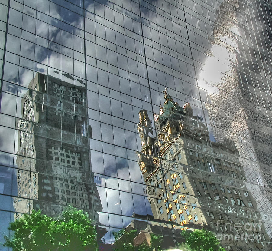 New York City Photograph - New York City Reflections by Tap On Photo