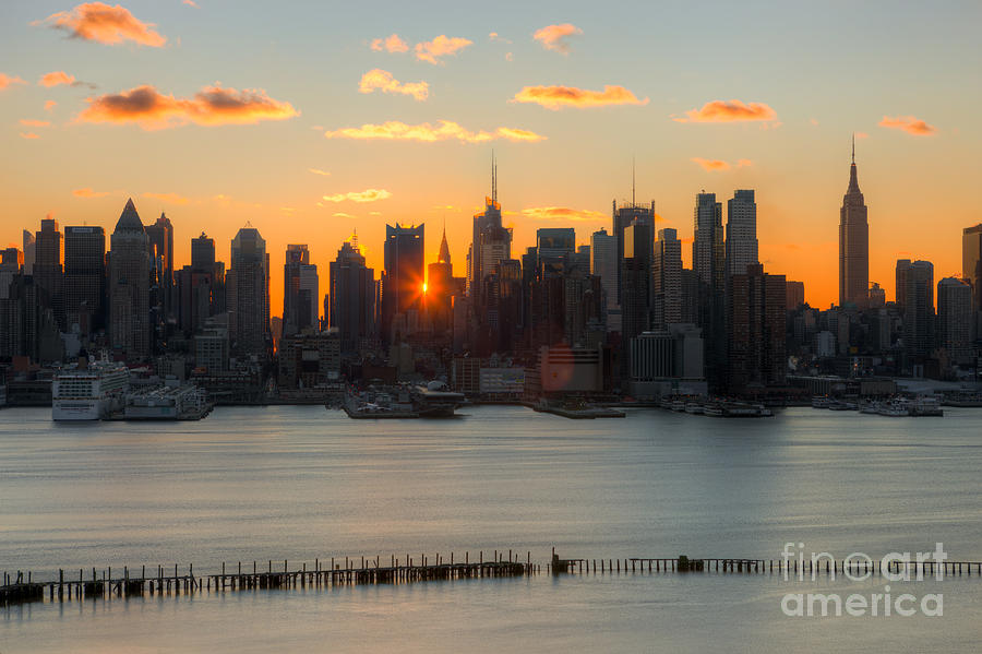 New York City Skyline at Sunrise I Photograph by Clarence Holmes