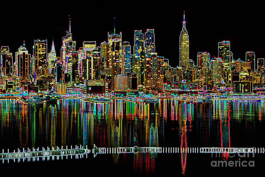 New York City Skyline Morning Twilight II Photograph by Clarence Holmes