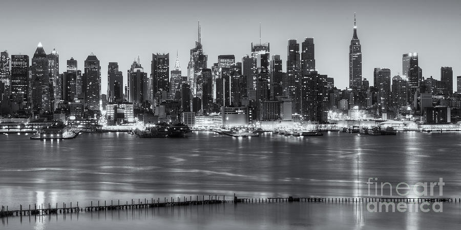 New York City Skyline Morning Twilight X Photograph by Clarence Holmes