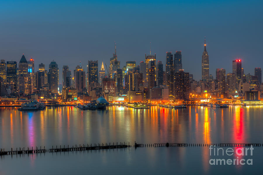 New York City Skyline Morning Twilight XI Photograph by Clarence Holmes