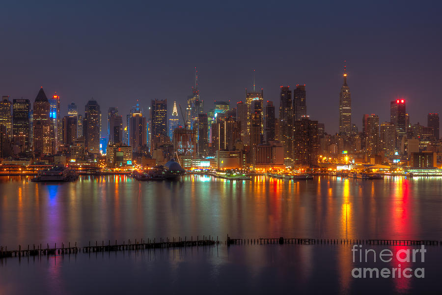 New York City Skyline Morning Twilight XIII Photograph by Clarence Holmes