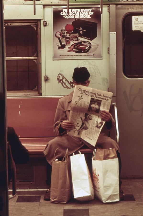New York City Subway. A Passenger Photograph by Everett