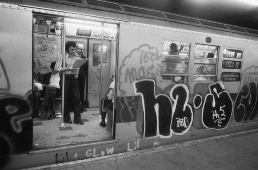 New York City Photograph - New York City Subway. Graffiti by Everett