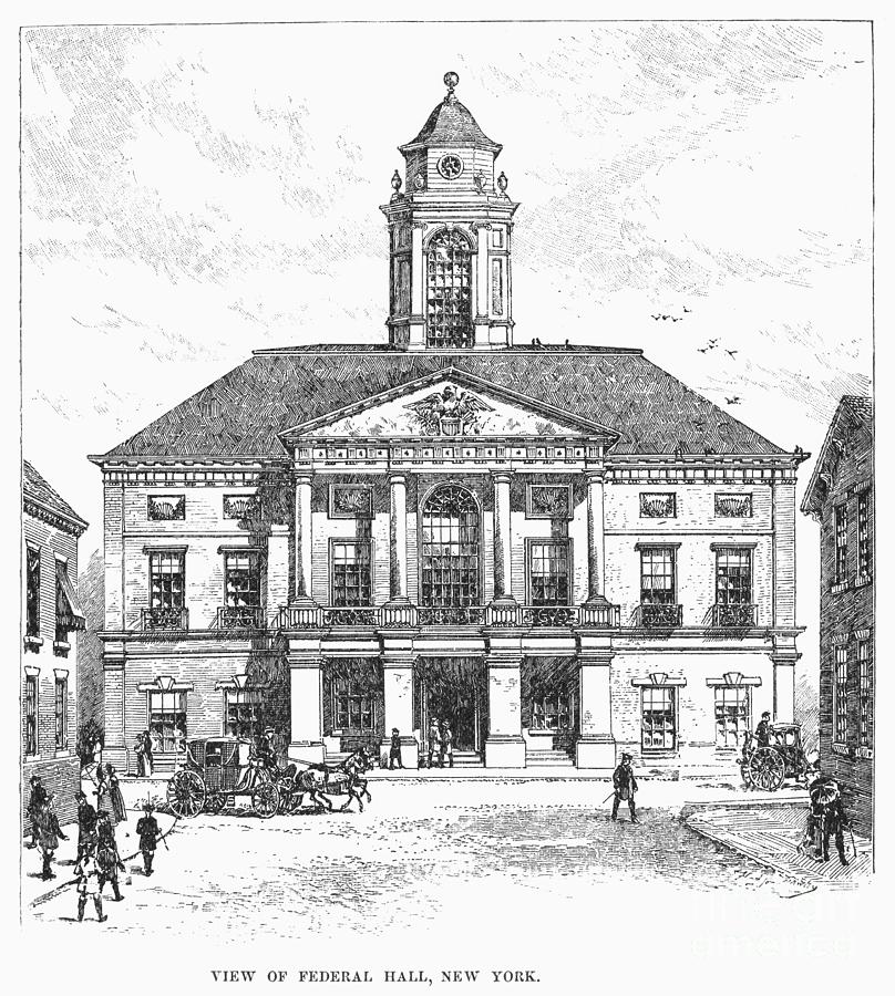 New York - Federal Hall Drawing by Granger