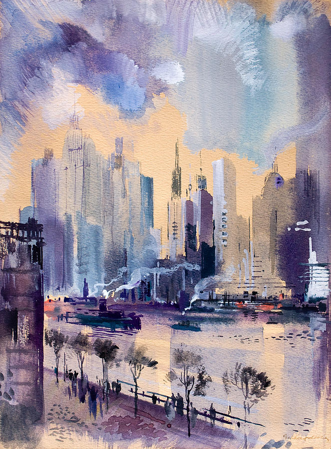 New York Painting by Odon Czintos | Fine Art America