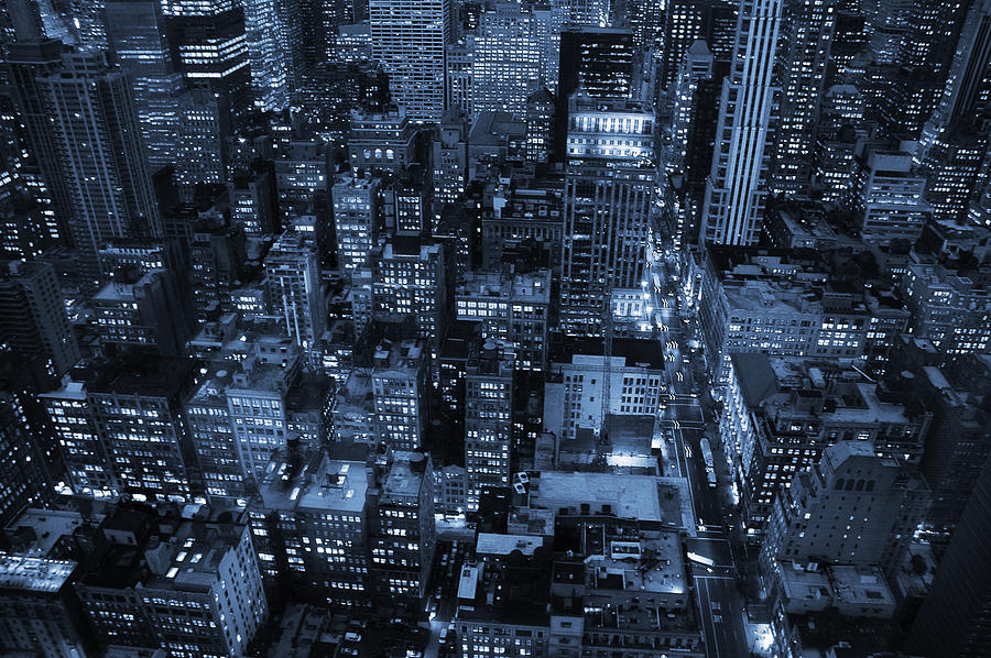 New York skyscrapers cyanotype Photograph by Magdalena Warmuz-Dent ...