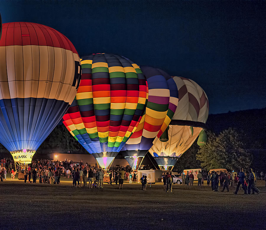 New York State Festival Of Balloons Glow Photograph by Joe Granita