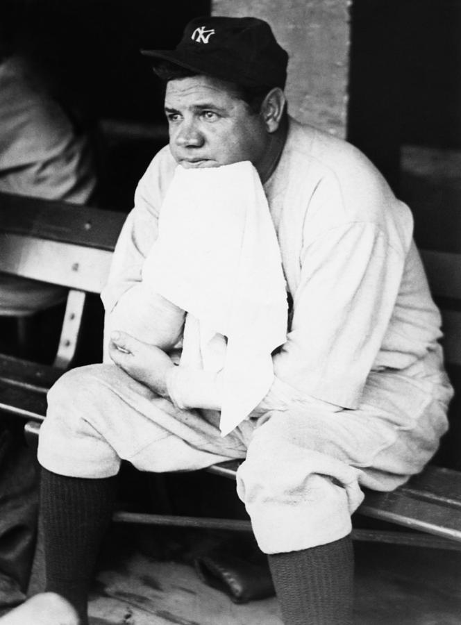 New York Yankees Photograph - New York Yankees. Outfielder Babe Ruth by Everett