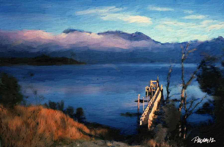 New Zealand Series - Lake Te Anau Morning Digital Art by Jim Pavelle