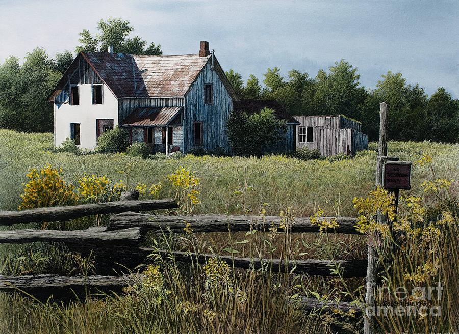 Newboro Farmhouse Painting by Robert Hinves