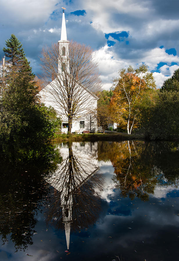 Newfane Church Reflection Photograph by Andy Richards - Fine Art America