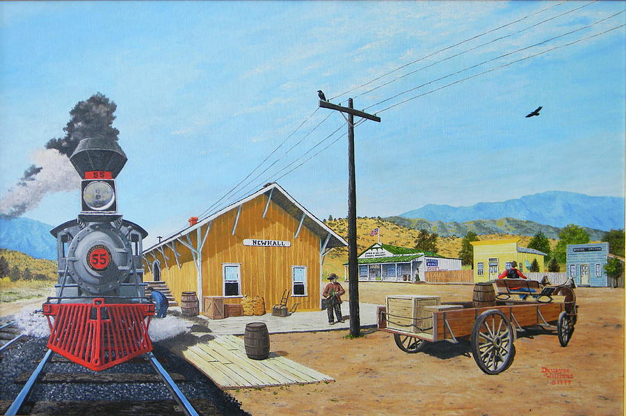 Newhall Station Painting by Duwayne Williams