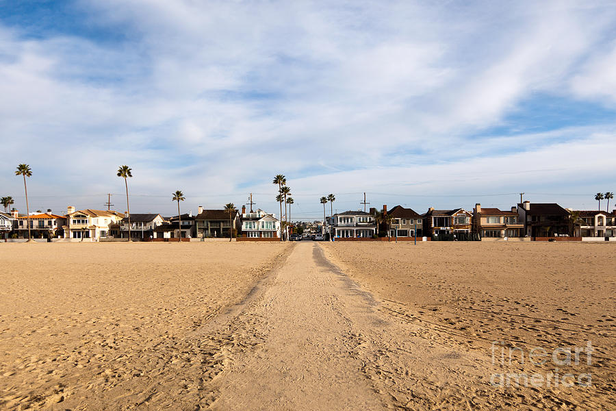 Newport Beach Photograph - Newport Beach Balboa Peninsula Houses by Paul Velgos