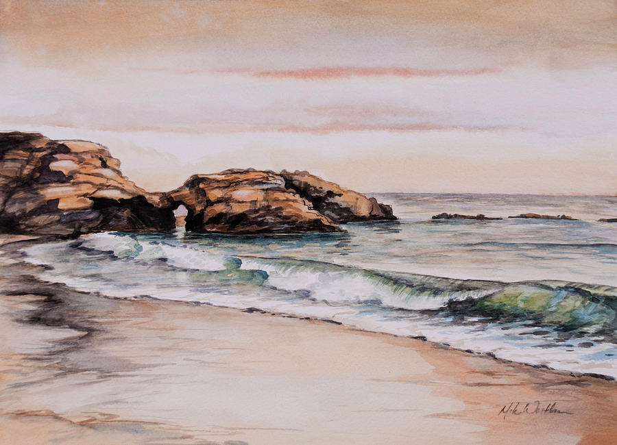 Newport Beach Passage Painting by Mike Worthen