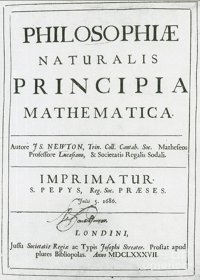 Newtons Principia, Title Page Photograph by Science Source