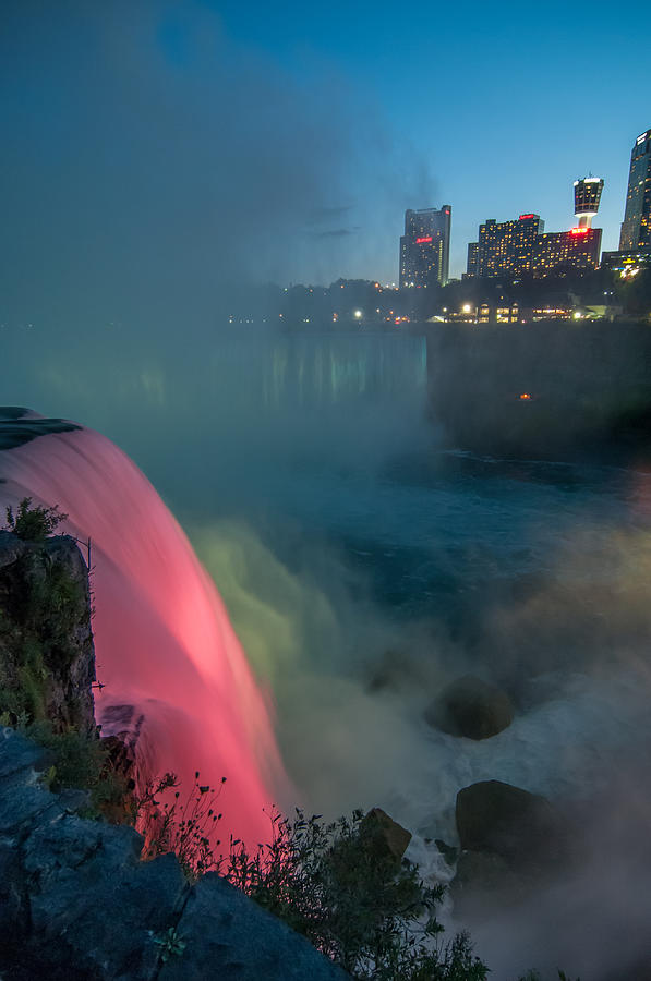 Niagara at Night Photograph by Guy Whiteley