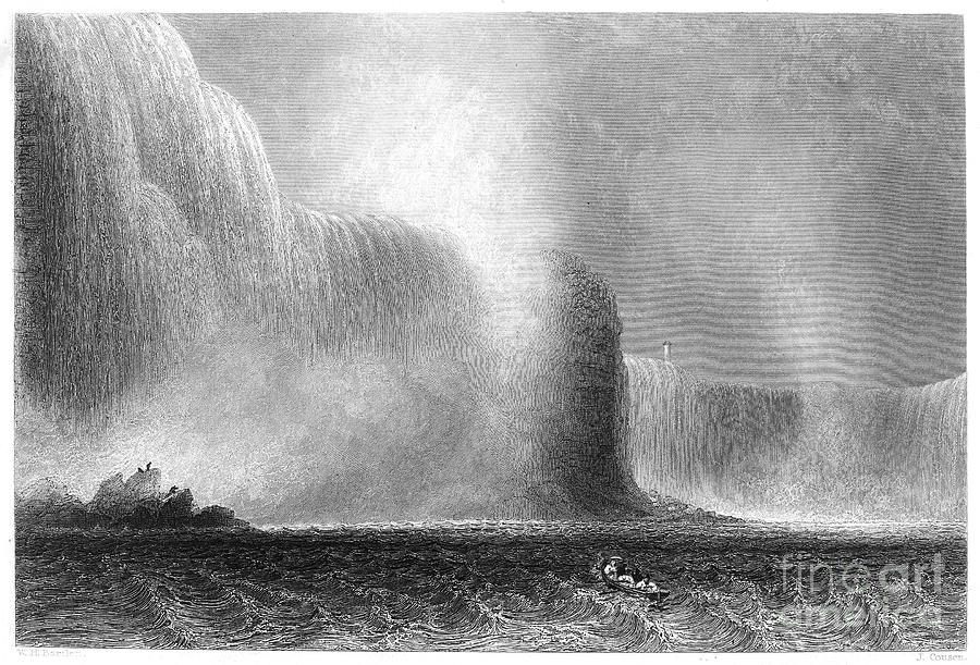 Niagara Falls, 1838 Drawing by Granger