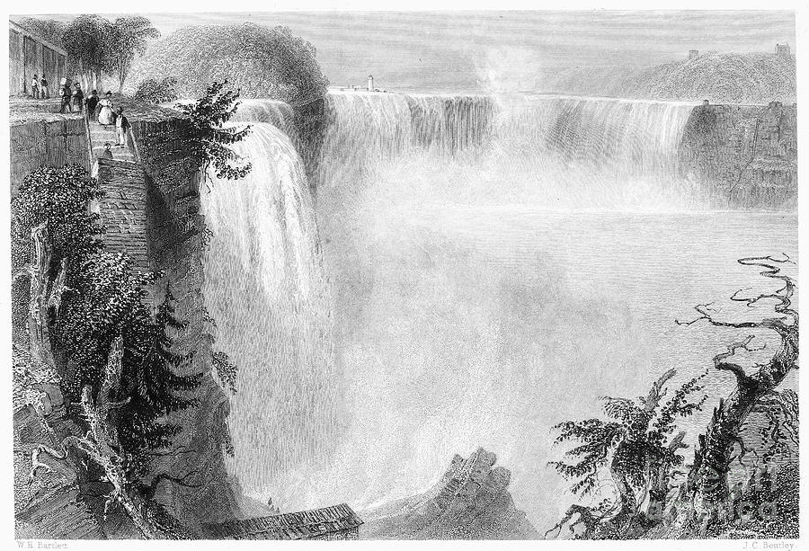 Niagara Falls, 1839 Drawing by Granger