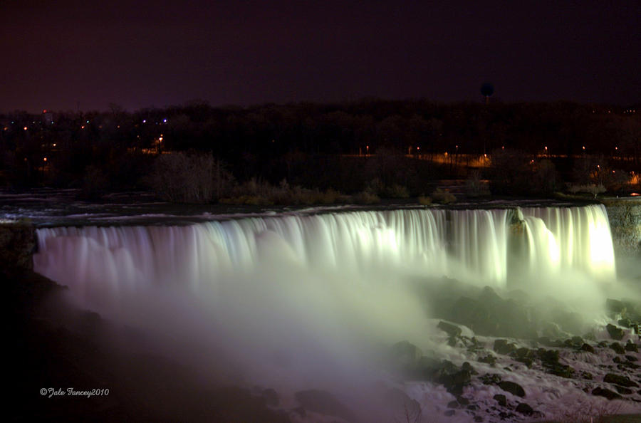Niagara Falls at night Photograph by Jale Fancey