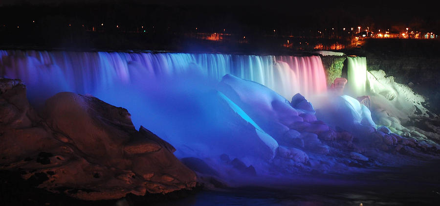 Niagara Falls blue at night Photograph by Joe Granita - Fine Art America