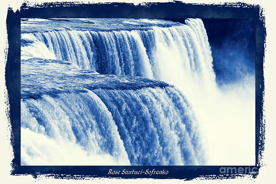 Niagara Falls Cyanotype Effect Photograph by Rose Santuci-Sofranko