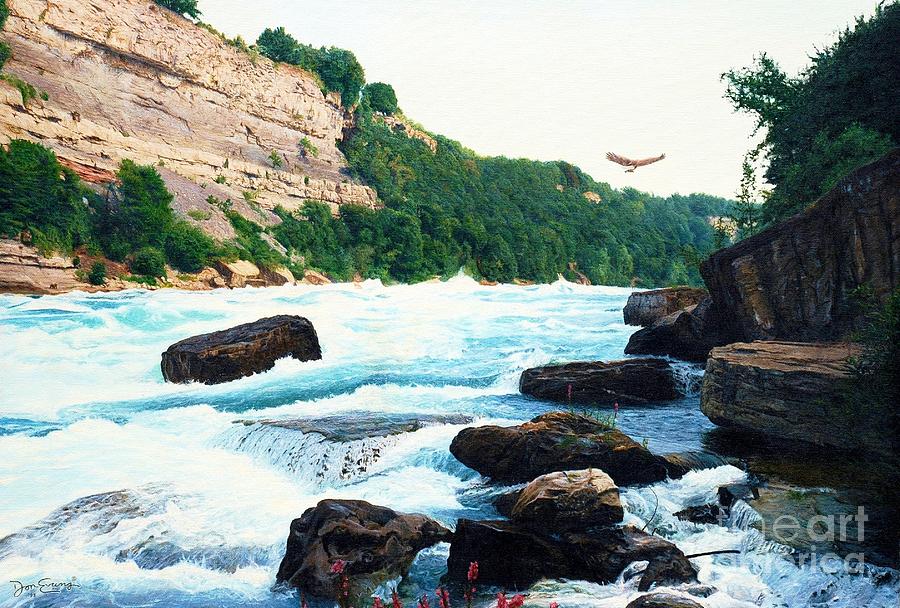 Landscape Painting - Niagara River Catch by Don Evans